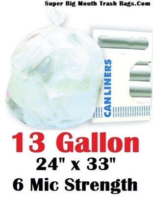 Clear 96 Gallon Trash Bags 10 Pack Super Big Mouth Trash Bags